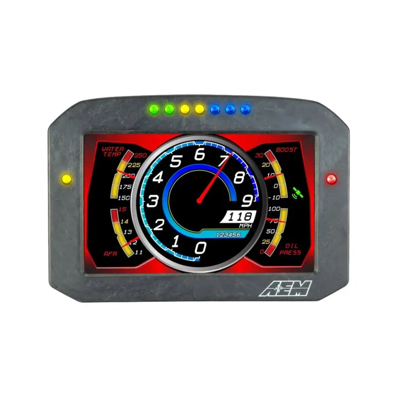 Aem Cd-7Lg Carbon Logging Flush Digital Dash Display W/ Internal 20Hz Gps & Antenna 2