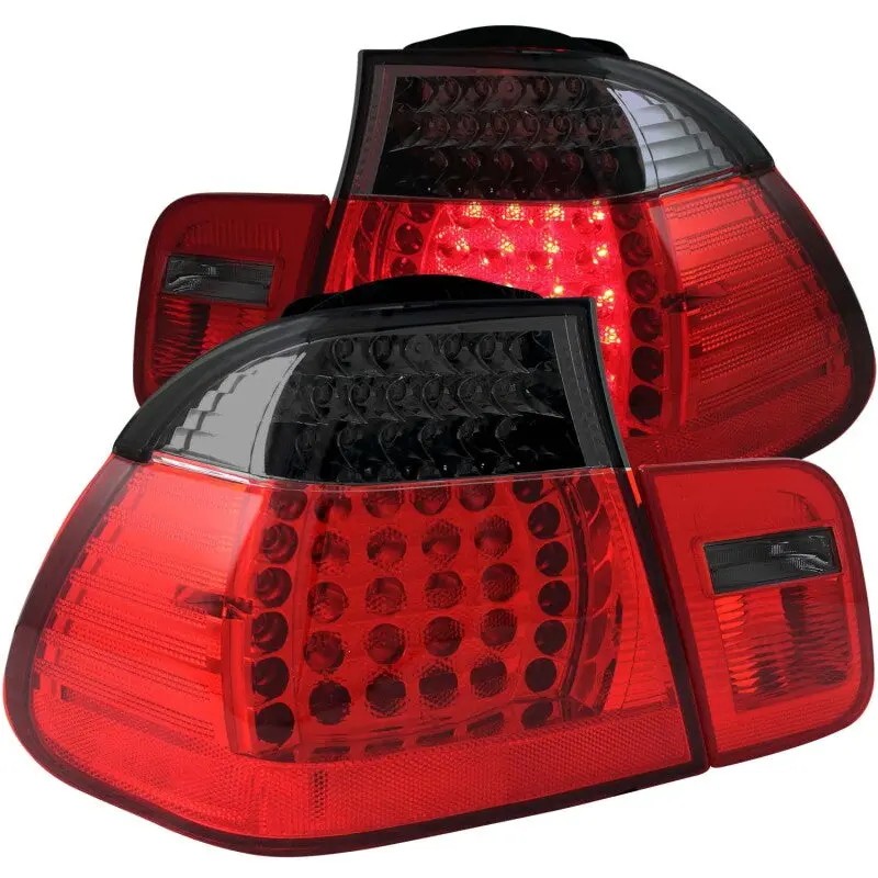 Anzo 2002-2005 4Dr Bmw 3 Series E46 Led Taillights Red/Smoke 2