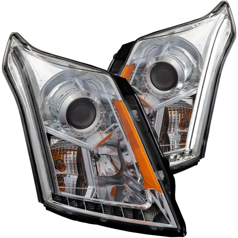 Anzo 2010-2015 Cadillac Srx Projector Headlights W/ Plank Style Design Chrome 2