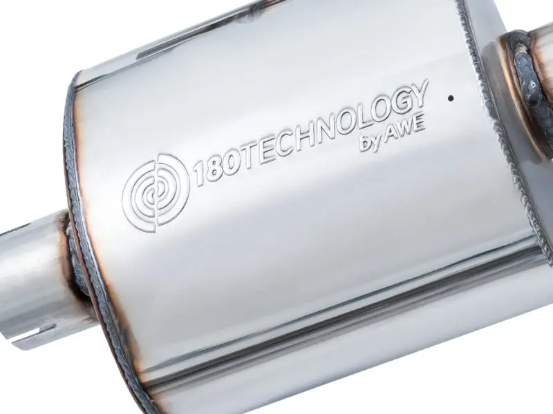 Awe Tuning Audi B9 A4 Touring Edition Exhaust Dual Outlet - Diamond Black Tips (Includes Dp) 2