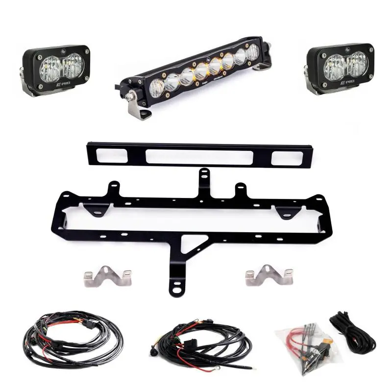 Baja Designs 2024+ Toyota Tacoma (Incl. Trd Pro) 10In. S8/S2 Pro Grille Kit - Clear 2