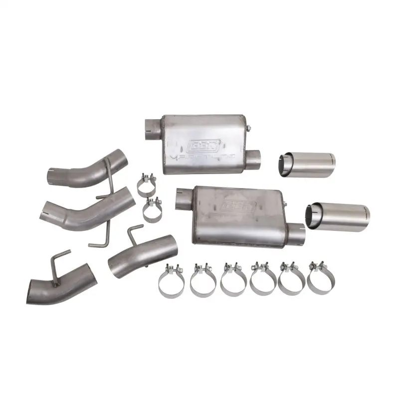 Bbk Vari-Tune Axle Back Exhaust Kit 2 Adjustable Performance Mufflers 2-3/4 Pipe 4 In. Tips 2