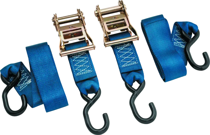 Bikemaster 2X84in Ratchet Tiedown Pair - Blue 1