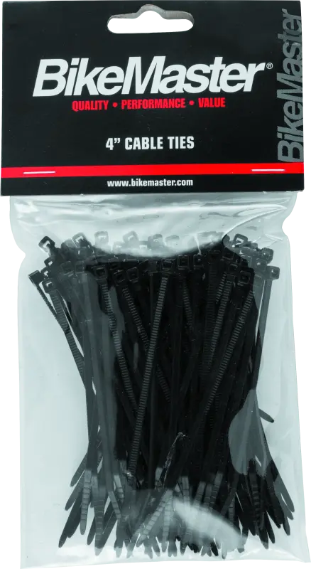Bikemaster 4In Cable Ties (Pack Of 100) - Black 1