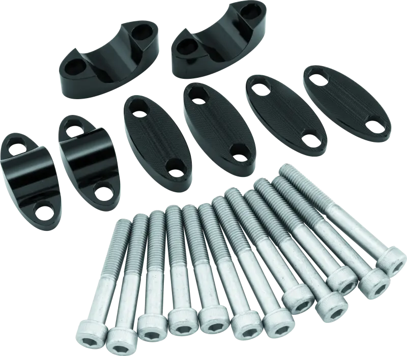 Bikemaster Aluminum Handlebar Risers 1-1/8In - Black 1