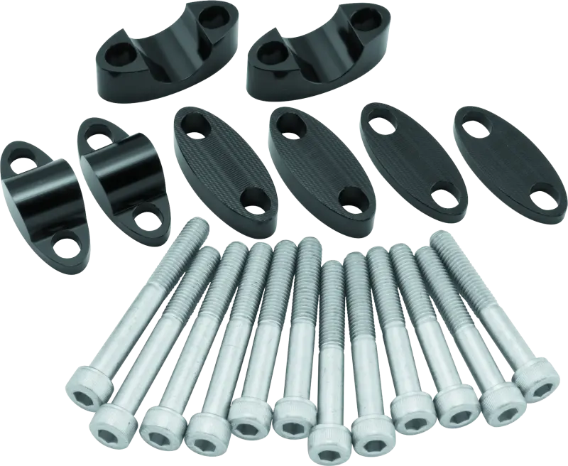 Bikemaster Aluminum Handlebar Risers 7/8In - Black 1