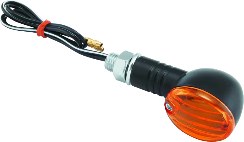 Bikemaster Ministalk Marker Light Round - Black/Amber 1