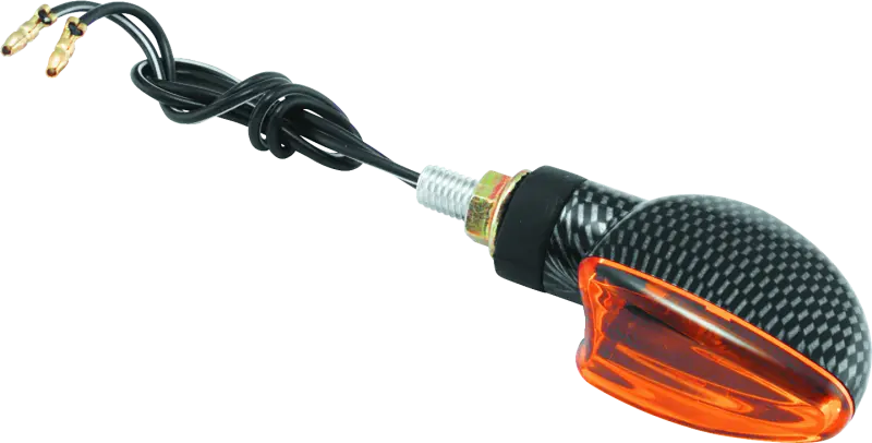 Bikemaster Ministalk Marker Light V-Shape Carbon/Amber 1