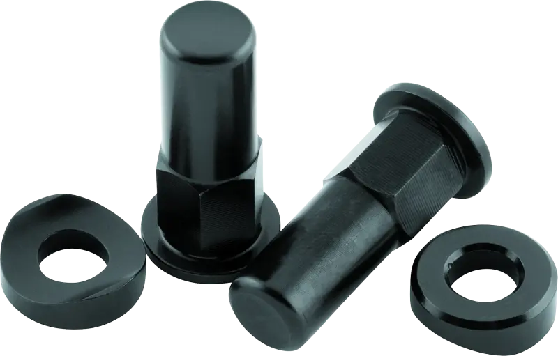 Bikemaster Rim Lock Nuts (Pair) T6 Aluminum/Black 1