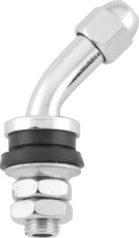 Bikemaster Valve Stem 45Deg Chrome Ea. 1