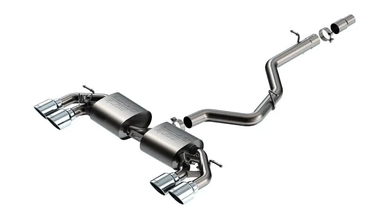 Borla 22-25 Volkswagen Golf R S-Type Cat-Back Exhaust - Dual 4.5In Stainless Tips 1