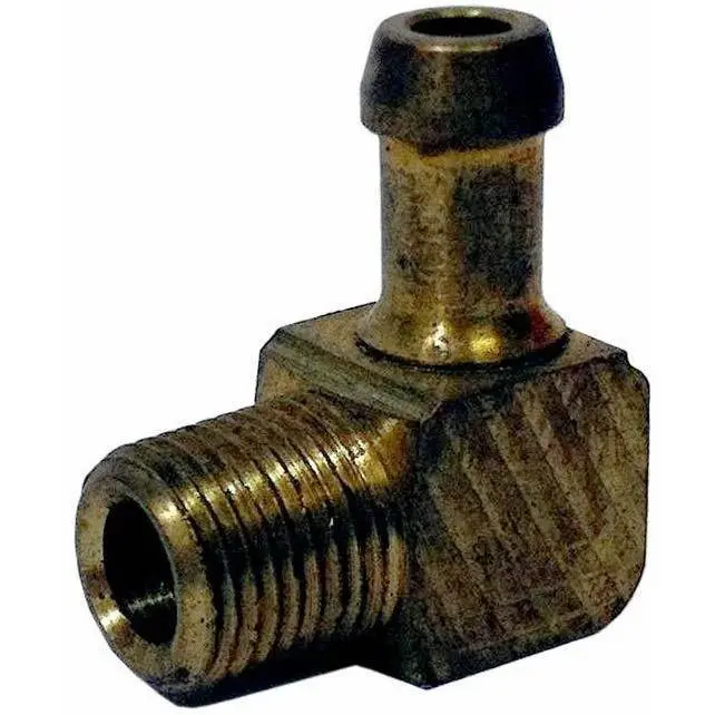 Brass Hose Barb 90 Degree 1/4 X 5/16 1