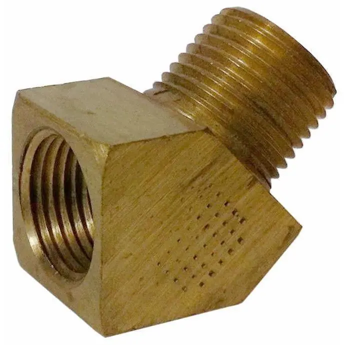 Brass Street Elbow, 45 Degree, 3/8 Inch Pipe Size - Pipe Fitting 1