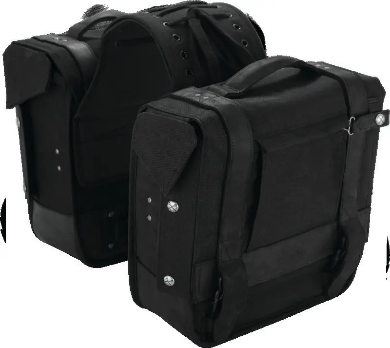 Burly Brand Throw-Over Saddlebag - Black 1