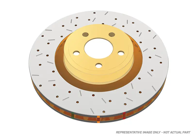 Dba 93-98 Toyota Supra (Non-Turbo Model 2Jzge) Rear Cross Drilled/Slotted 4000 Xs Series Rotor 1