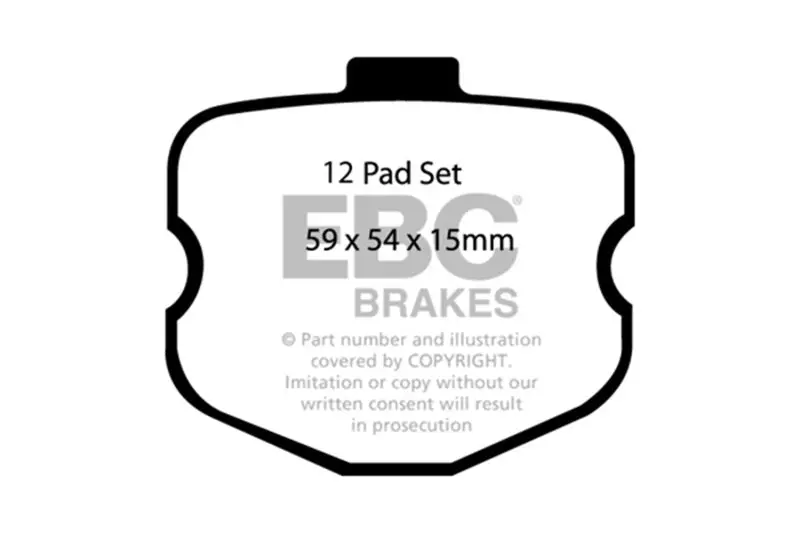 Ebc 06-08 Chevrolet Corvette (C6) 7.0 (Z06) Redstuff Front Brake Pads 1
