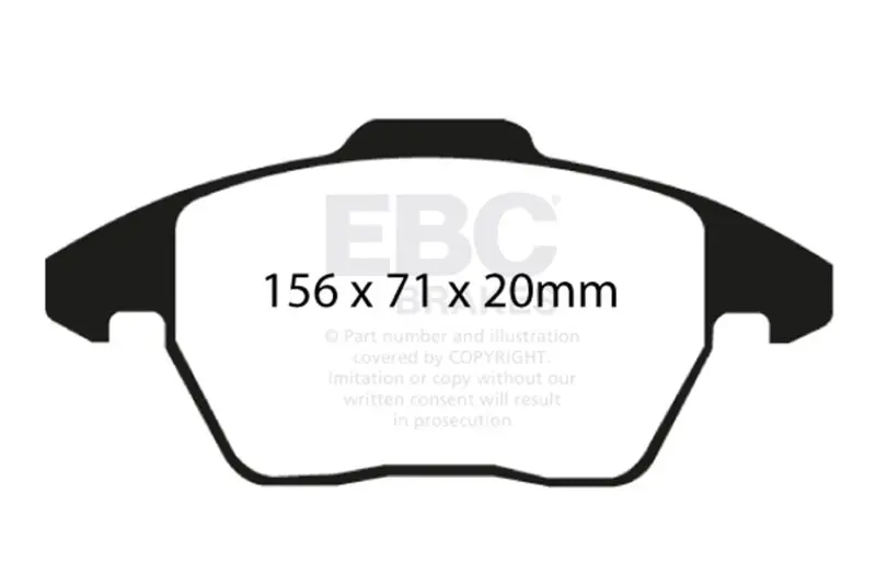 Ebc 06-13 Audi A3 2.0T (Girling Rear Caliper) Bluestuff Front Brake Pads 1