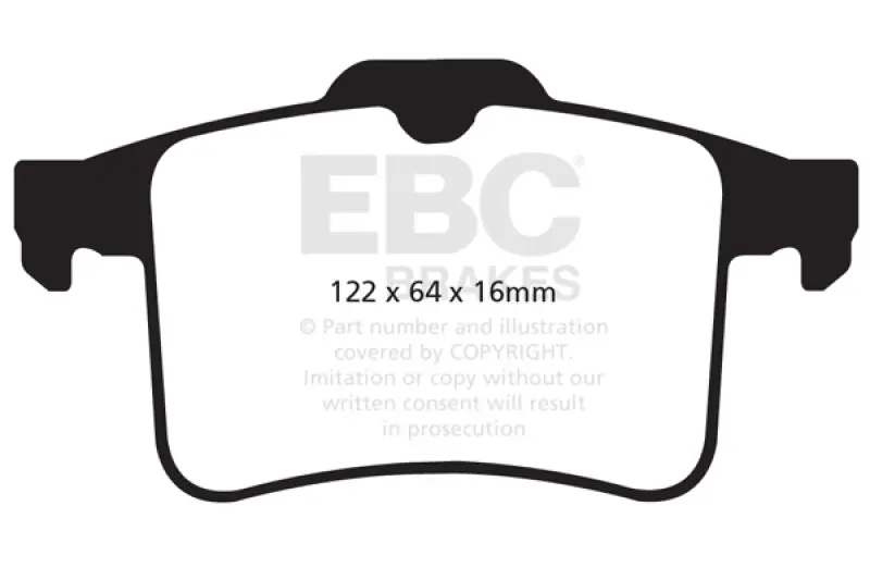 Ebc 10-15 Jaguar Xf 5.0 Supercharged (470) Yellowstuff Rear Brake Pads 1