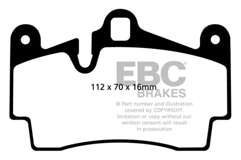 Ebc 11-15 Audi Q7 3.0 Supercharged Ultimax2 Rear Brake Pads 1