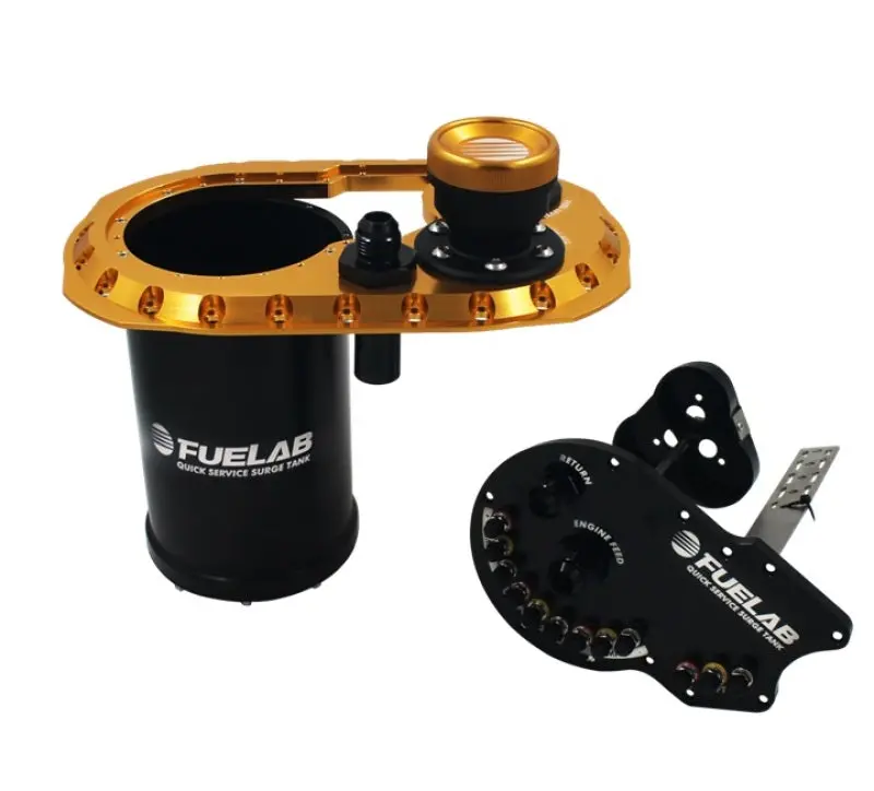 Fuelab Quick Service Surge Tank 2.0 W/No Lift Pump & No Surge Pump - Gold 1