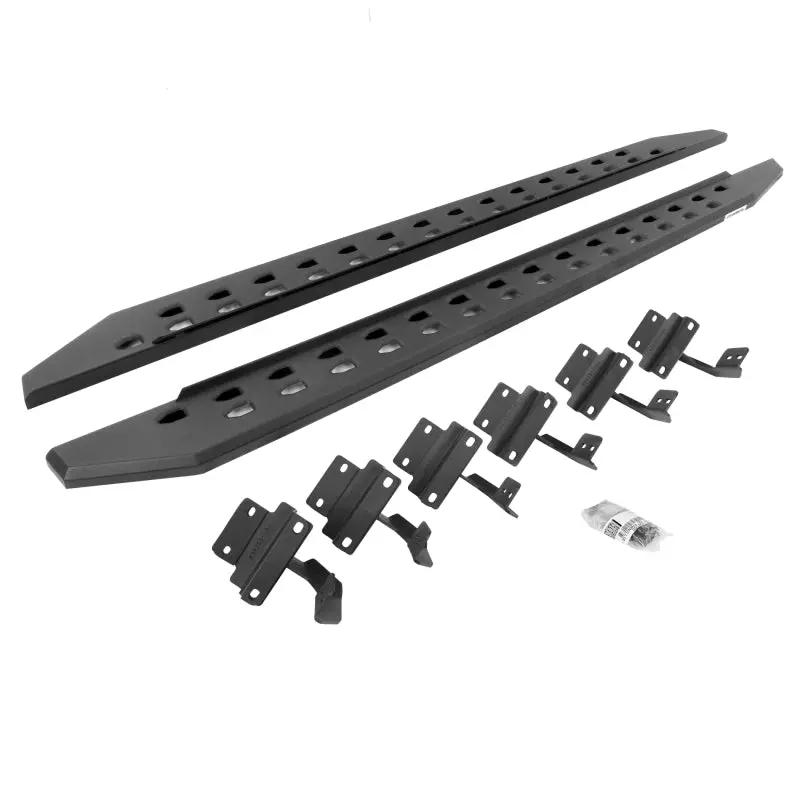 Go Rhino 15-22 Ford F-150 (17-22 Raptor) Sc Rb20 Slim Running Boards Kit (W/Brackets) - Tex. Blk 1