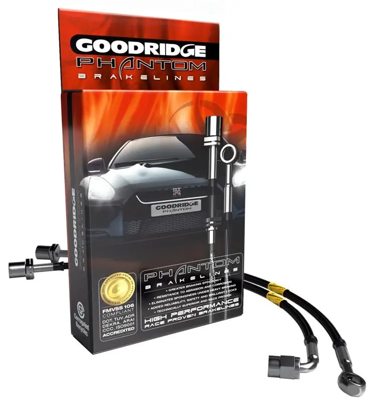 Goodridge 09-16 Nissan Gtr R-35 Phantom Stainless Steel Brake Lines 1