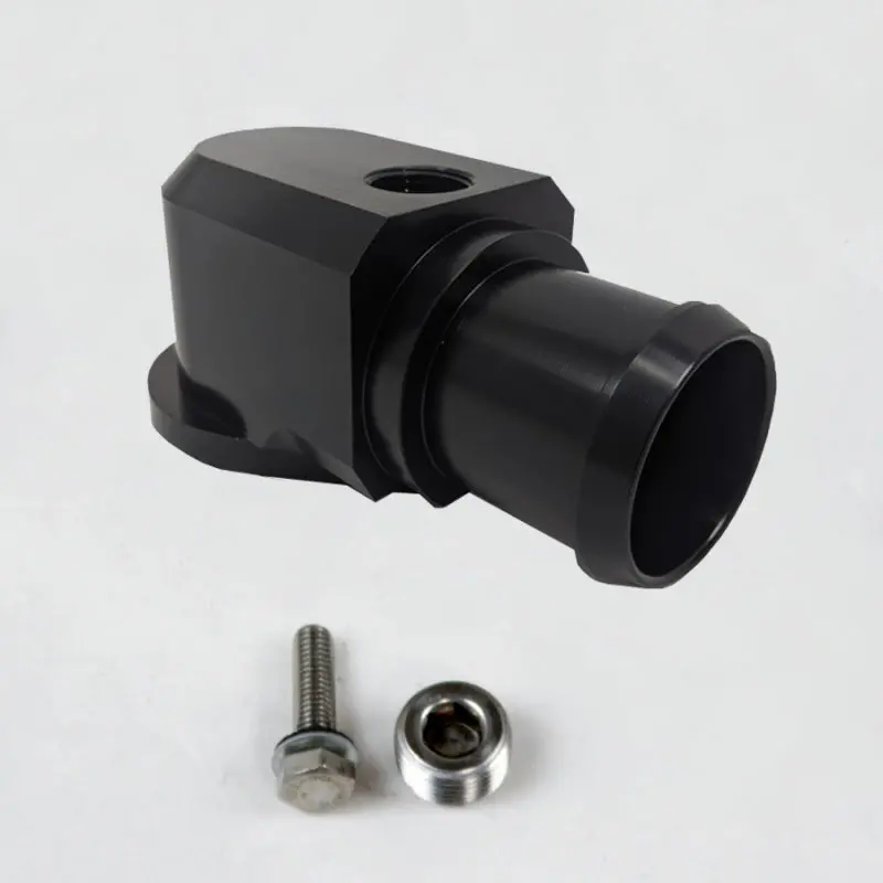 Granatelli 18-19 Jeep Trackhawk Billet Thermostat Housing- Black Powdercoat 1