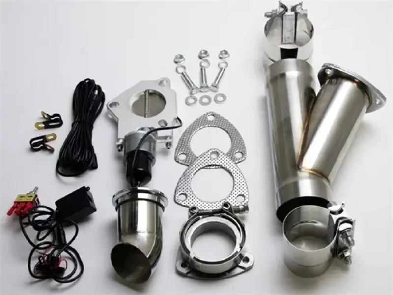 Granatelli 2.25In Aluminized Mild Steel Electronic Exhaust Cutout W/Slip Fit & Band Clamps 1