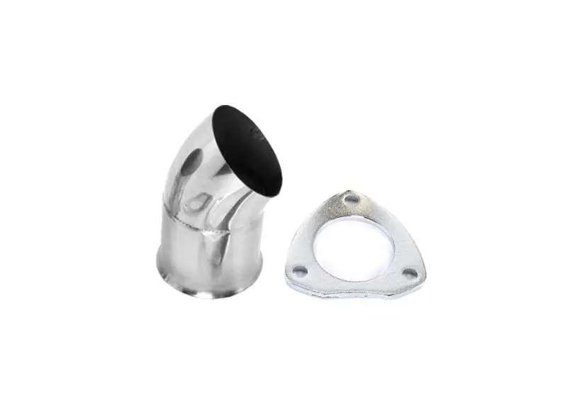 Granatelli 2.5In 304Ss Turn Down W/3-Bolt Flange & Gasket 1