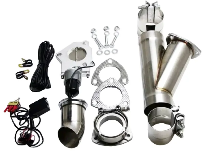 Granatelli 3.5In Stainless Steel Electronic Exhaust Cutout W/Slip Fit/Band Clamp 1