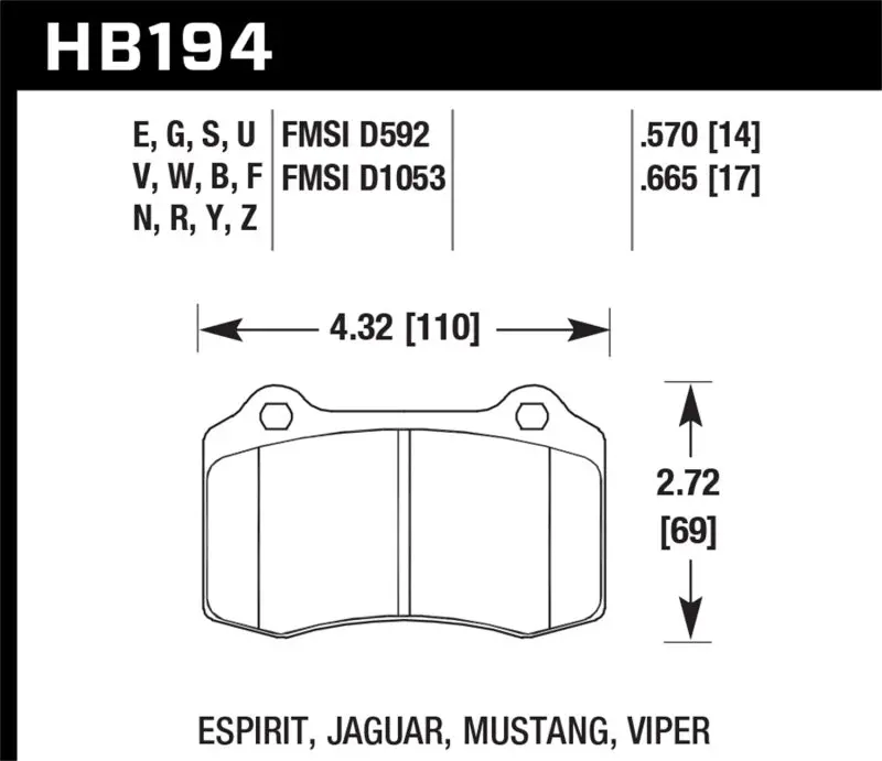 Hawk Hp+ Street Brake Pads 1