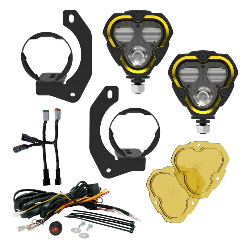 Kc Hilites Flex Era 3 Dual Mode Sae Fog Lights - 2-Light Master Kit For Jeep Jk/Jl/Jt Steel Bumpers 2