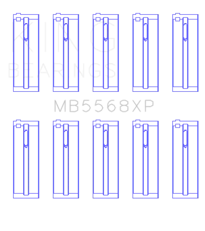 King Engine Bearings Acura D16a1/97-01 Honda H22a4/98+ F23a Performance Main Bearing Set - Size Stdx 2