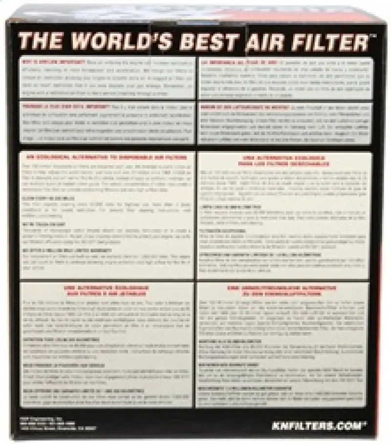 K&N Round Tapered Universal Air Filter 4In Flange Id X 5.375 Base Od X 4In Top Od X 6.5In H 2