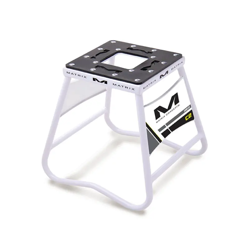 Matrix Concepts C2 Mini Steel Stand With Nameplate - White 1