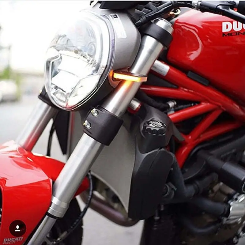 New Rage Cycles 14-16 Ducati Monster 1200 Front Turn Signals 1