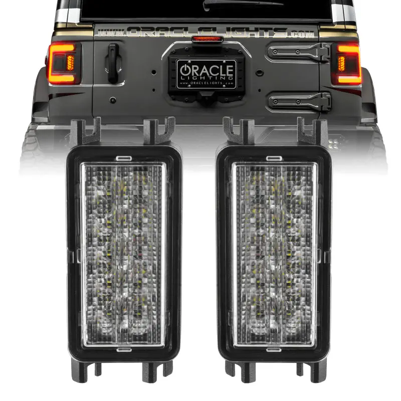 Oracle 2018+ Jeep Wrangler Jl Dual Function Reverse Led Flush Taillight - Amber/White 1