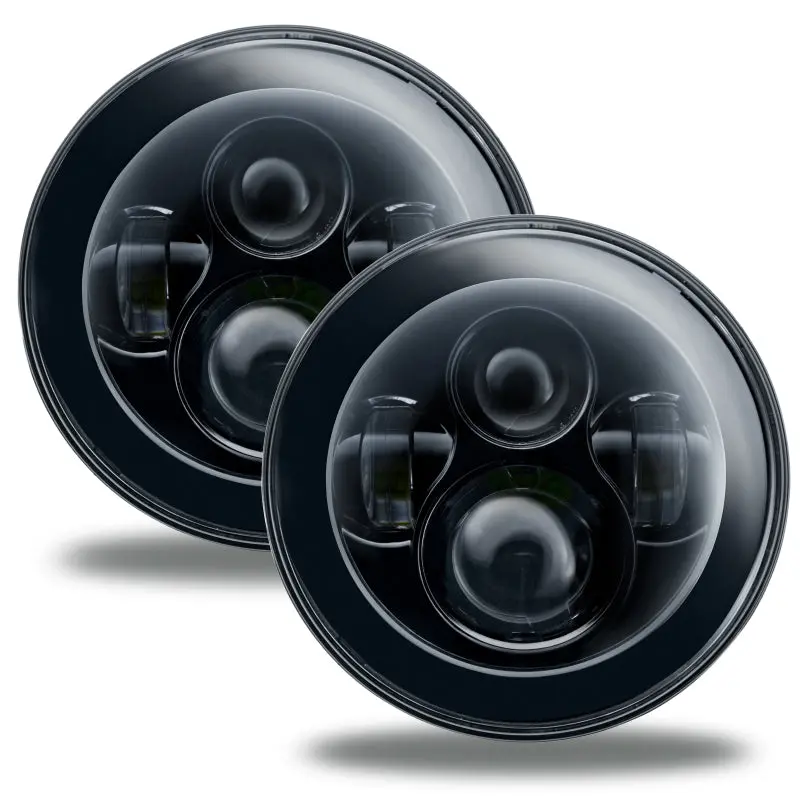 Oracle 7In High Powered Led Headlights - No Halo - Black Bezel 1