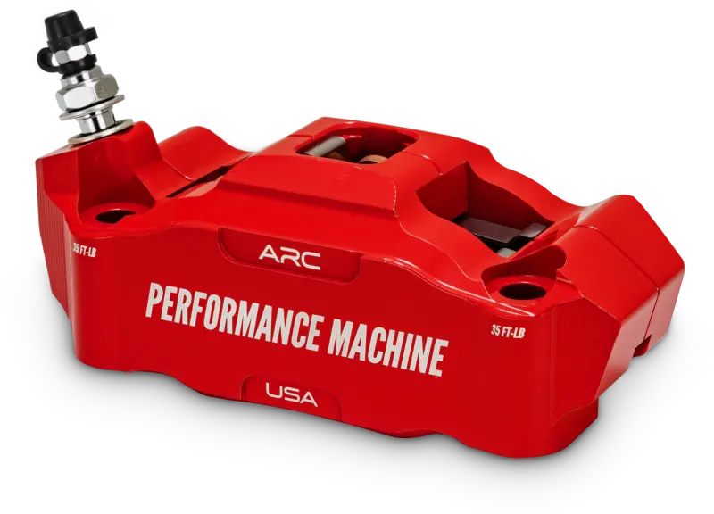 Performance Machine 125 X 4 Race Series Radial Mount Caliper With Arc - Left - Red 1