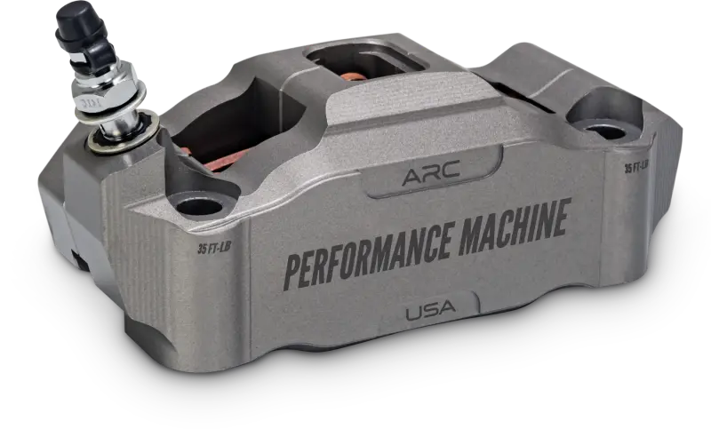Performance Machine 125 X 4 Race Series Radial Mount Caliper With Arc - Right - Gunmetal Grey 1