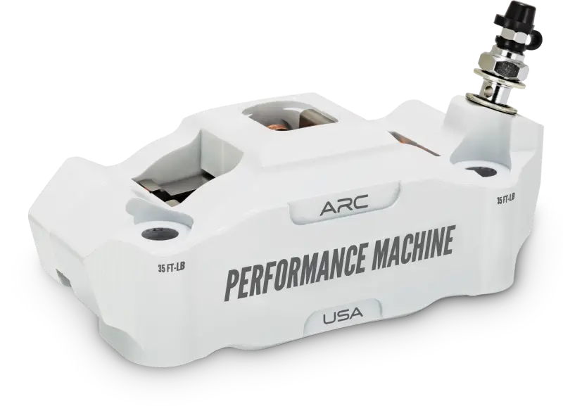 Performance Machine 125 X 4 Race Series Radial Mount Caliper With Arc - Right - White 1