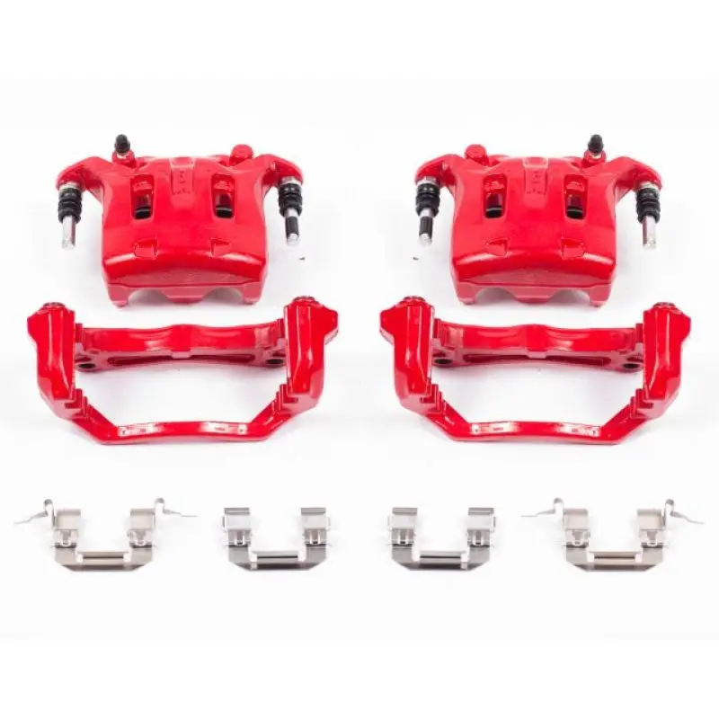 Power Stop 08-12 Infiniti Ex35 Front Red Calipers W/Brackets - Pair 1