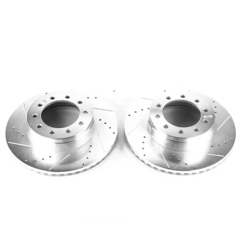 Power Stop 17-20 Ford F-550 Super Duty Front Drilled & Slotted Rotor - Pair 1