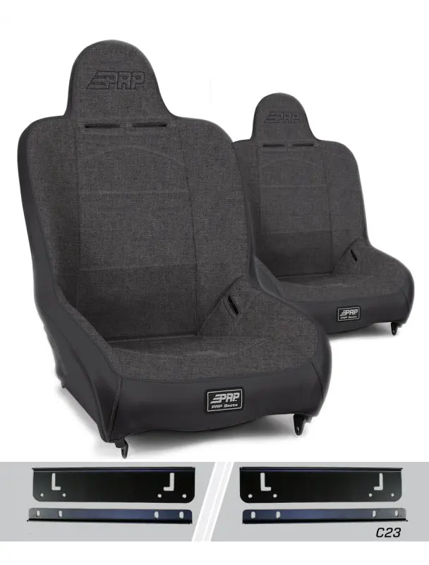 Prp 97-02 Jeep Wrangler Tj Premier High Back Suspension Seats Kit (Pair) - Gray 1