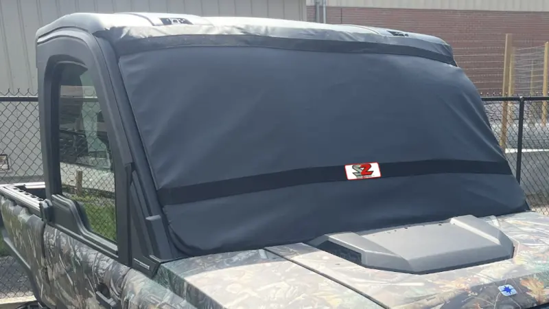 Seizmik 24+ Polaris Ranger Xd 1500 Windshield Protector - Black 1