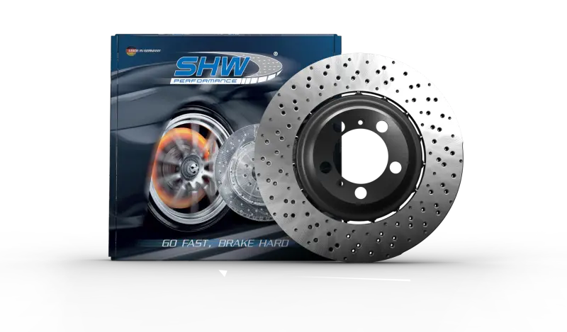 Shw 2022 Audi S3 2.0L Front Cross-Drilled Lightweight Brake Rotor (5Wa615301a) 1