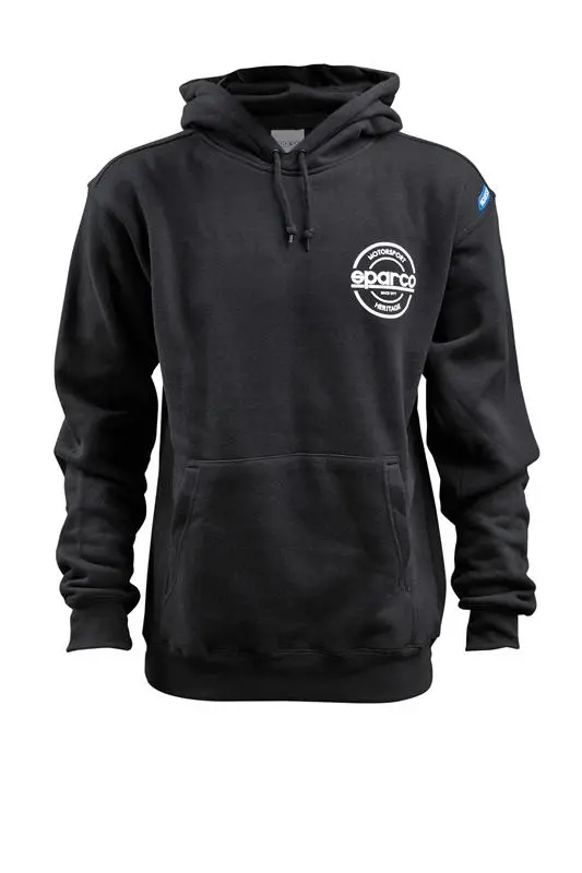 Sparco Sweatshirt Hooded S-Seal Blk Lrg 1