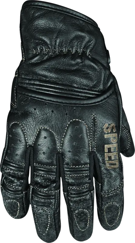 Speed And Strength Rust And Redemption Leather Gloves Black - Small 1