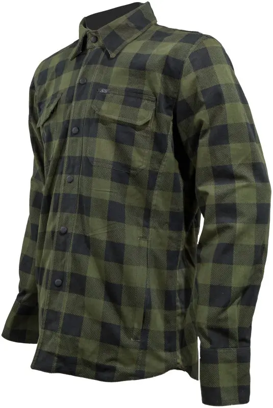 Speed And Strength True Grit Armored Motoshirt Olive/Black - Medium 2
