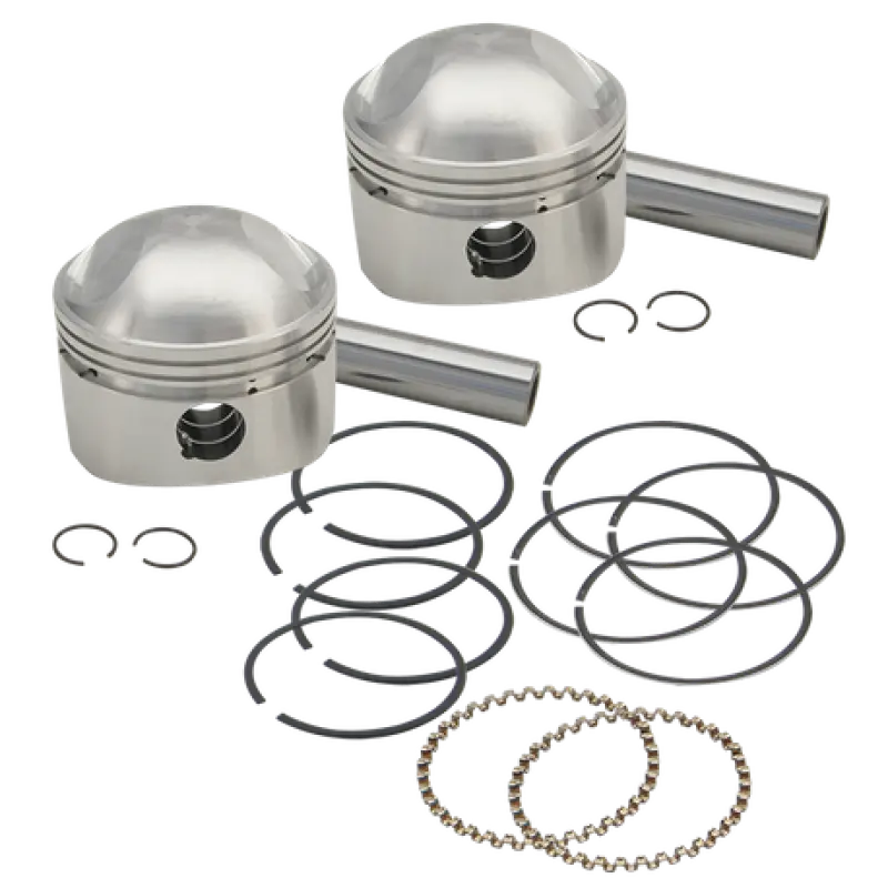 S&S Cycle 36-84 Bt 3-7/16In X Up To 4-3/4In Stroke Hc Piston Set - Standard 1